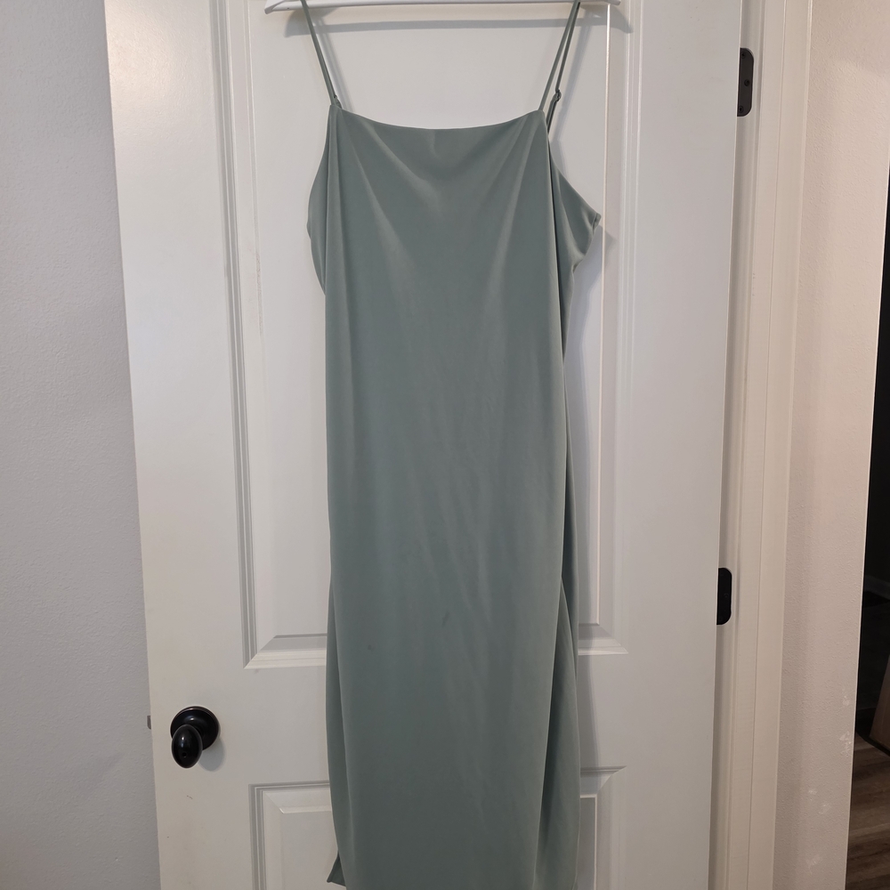 H&M Strapless Sage Green Dress